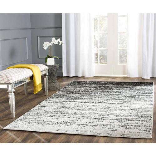 SAFAVIEH Adirondack Esmond Abstract Area Rug, Silver/Black, 6'*9'