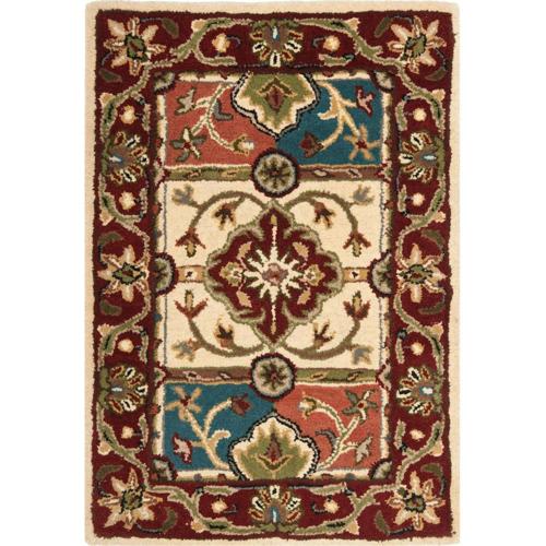 SAFAVIEH Heritage Edin Traditional Wool Area Rug, Multi/Red, 2'*3'