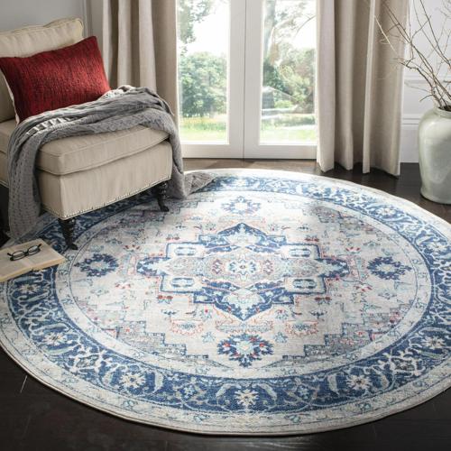 SAFAVIEH Brentwood BNT811G Light Grey / Blue Rug