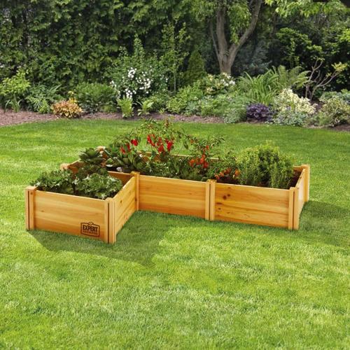Expert Gardener Wood Garden Bed, 7.4 ft L*2 ft W*10.6 in H