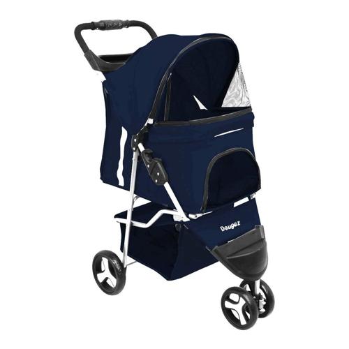 Magshion Premium Folding Dog Stroller, Navy Blue