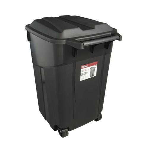 Hyper Tough 45 Gallon Wheeled Outdoor Trash Can, Black