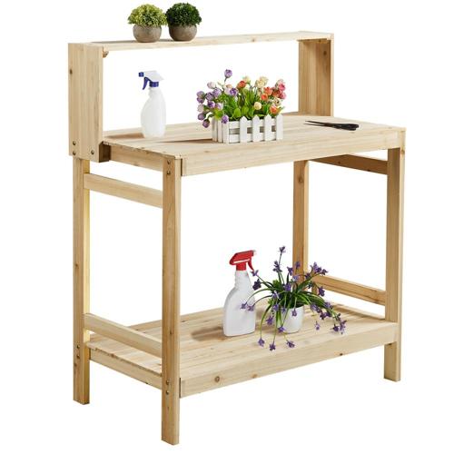 SmileMart Natural Wood Fir, Wood and Pine Potting Bench