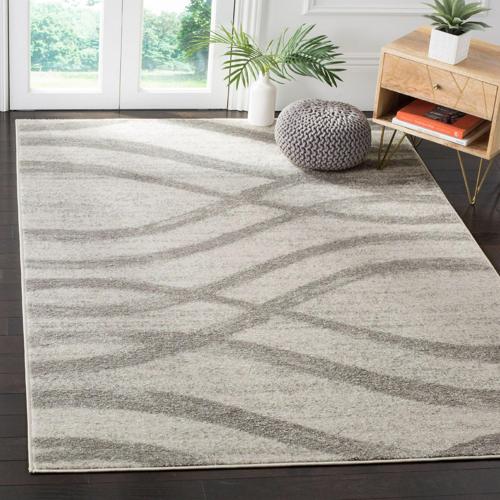 SAFAVIEH Adirondack Isidor Geometric Area Rug, Cream/Grey, 4'*4' Square