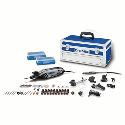 Dremel 4300-9/64 Corded Variable Speed Rotary Tool Kit with Flex Shaft and Hard Storage Case, High Power and Performance, Variable Speed - Engraver, Etcher, Sander, and Polisher