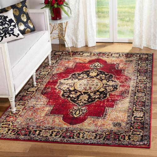SAFAVIEH Vintage Hamadan Tahnee Traditional Area Rug, Red/Multi, 2'7*5'