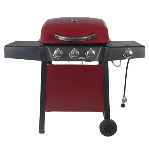 RevoAce 3-Burner Propane Gas Grill with Side Burner, Red Sedona, GBC1729WRS