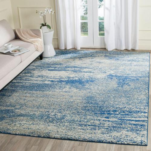 SAFAVIEH Evoke Frosina Abstract Area Rug, Navy/Ivory, 9'*12'