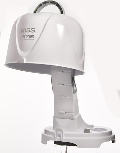 KISS Salon Professional Bonnet Ceramic Portable Hair Dryer, 1875 Watts, White