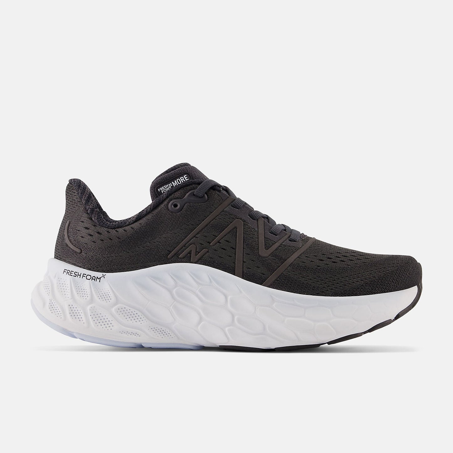 Women's New Balance Fresh Foam X More v4, Black/Starlight, 10 2E Extra Wide