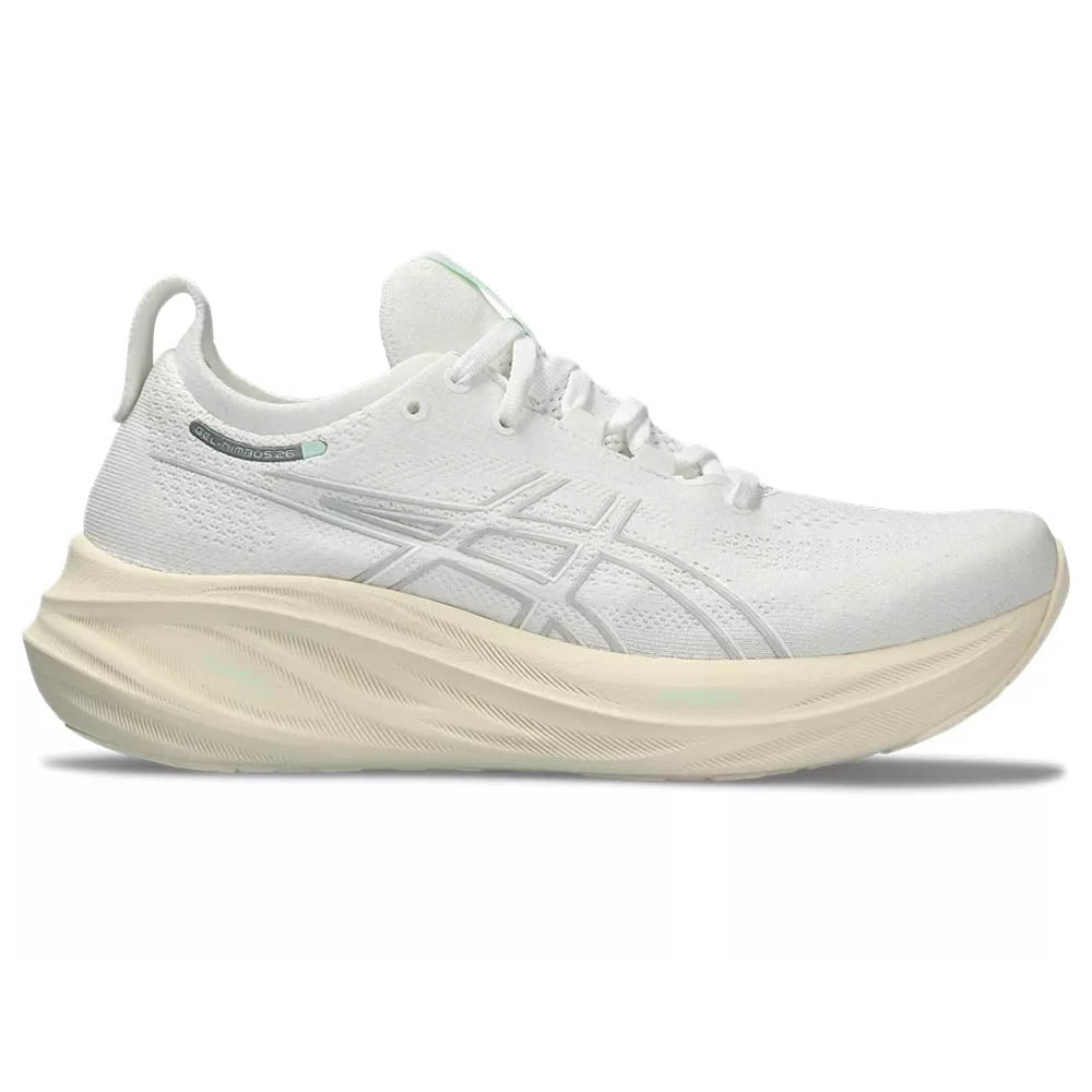 Women's Asics GEL-Nimbus 26, White/White, 7 B Medium