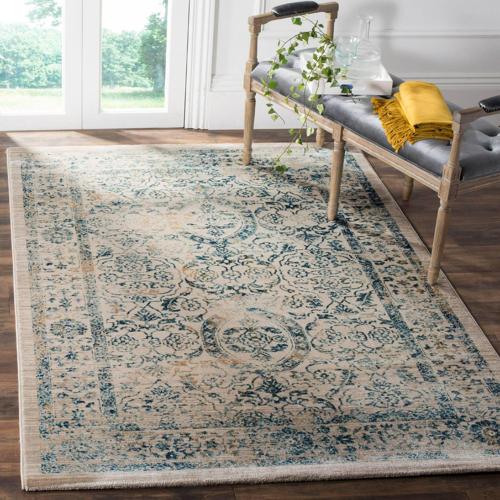 SAFAVIEH Evoke Grosvenor Traditional Area Rug, Beige/Turquoise, 3'*5'