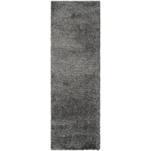 Safavieh Shag and Flokati Rug - Shag Polypropylene Pile/Weight Is 3700Gr/M2/Pile Height 5Cm/Backing Is Jute/Polyester / Cotton -Dark Grey-Color:Dark Grey,Design:Shag and Flokati,Shape:Accent,Size:5'L*