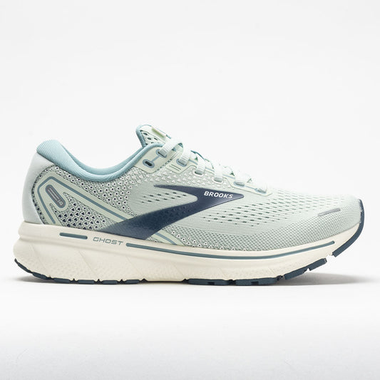Women's Brooks Ghost 14, Aqua Glass/Whisper White/Navy, 8.5 B Medium