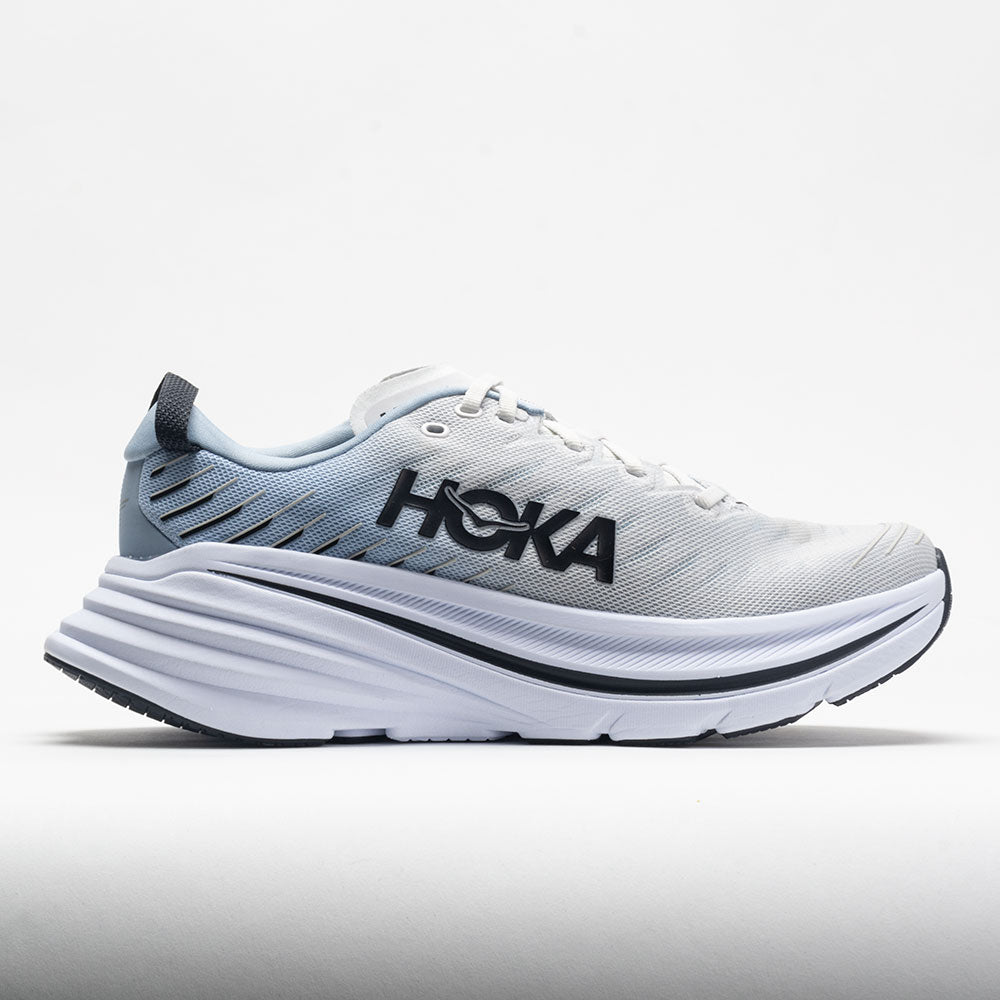 Men's Hoka One One Bondi X, Blanc de Blanc/Blue Fog, 9 D Medium