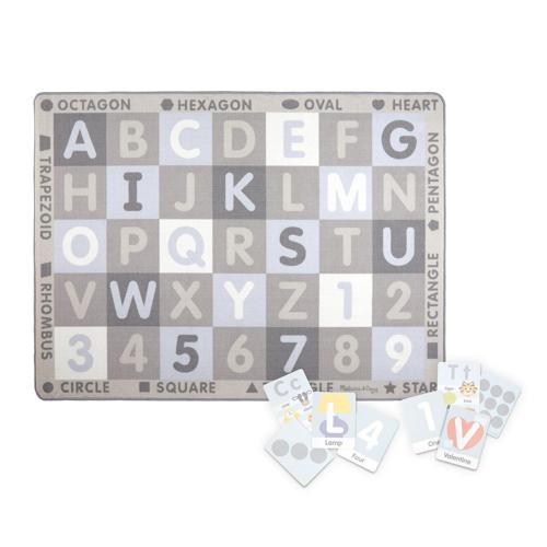 Melissa and Doug Jumbo ABC-123 Rug Neutral (58*79 inches a 36 Game Cards)