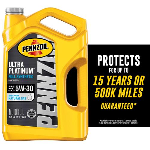 Pennzoil Ultra Platinum 5W-30 Full Synthetic Motor Oil, 5 Quart.