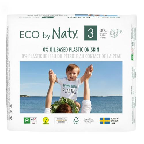 Eco by Naty Diapers for Sensitive Skin, Size 3, 180 Count