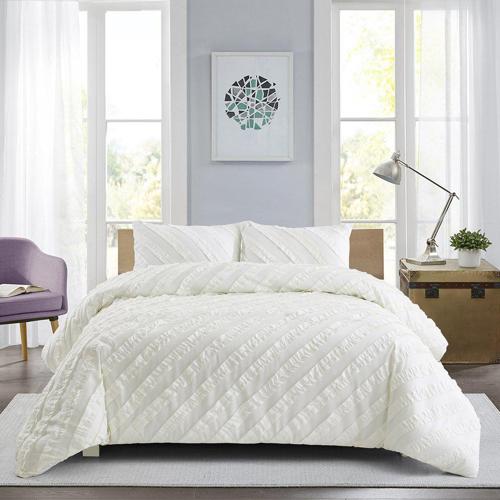 HIG Child/Infant Microfiber Comforter Sets, Queen, White, 3-Pieces