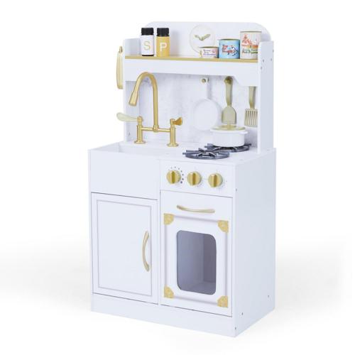 Teamson Kids Petite Versailles Classic Play Kitchen with Accessories, White