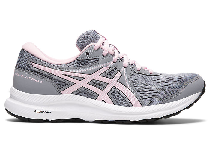 Women's Asics Gel-Contend 7, Sheet Rock/Pink Salt, 8 D Wide