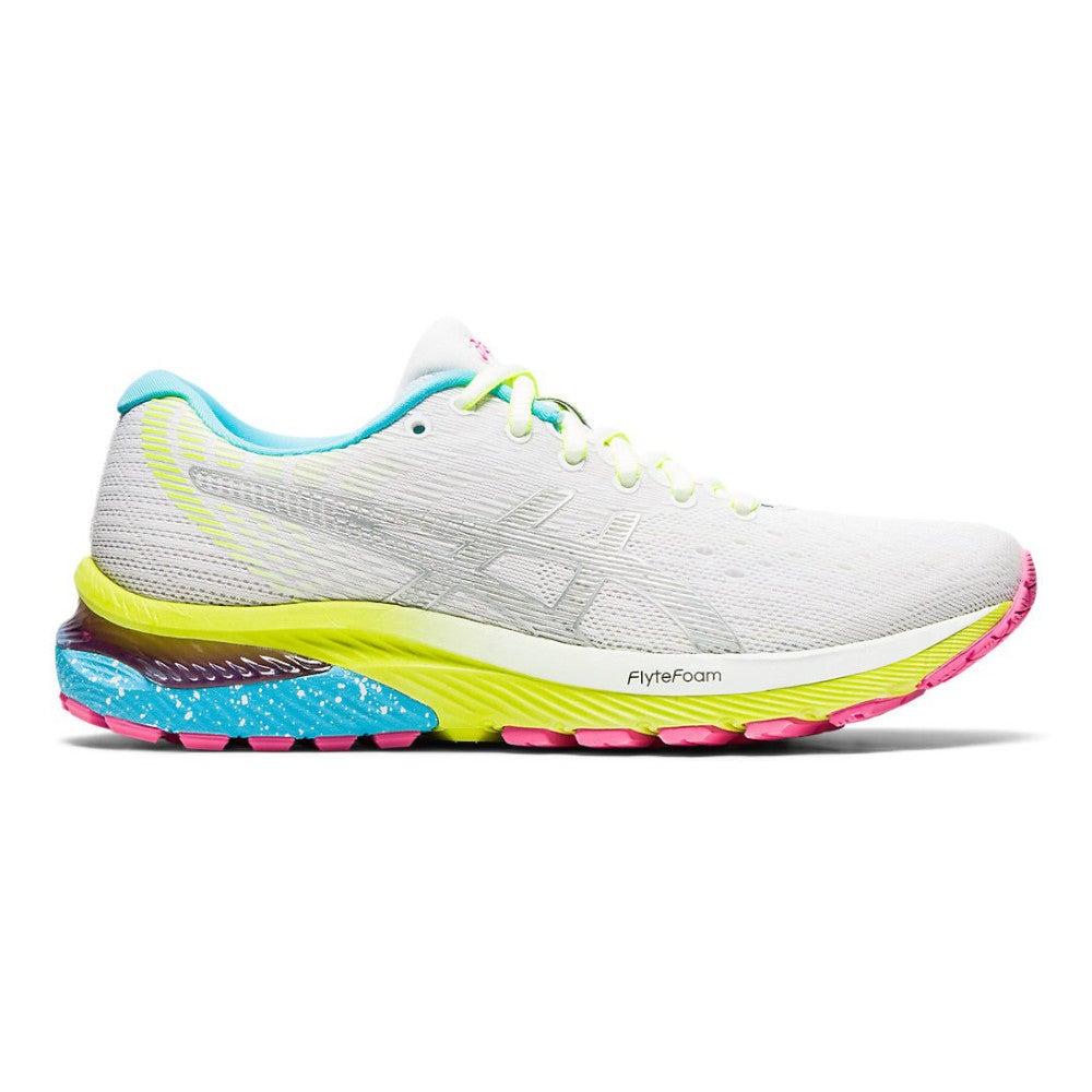 Women's Asics Gel-Cumulus 22, Lite-Show White/Pure Silver, 7.5 B Medium