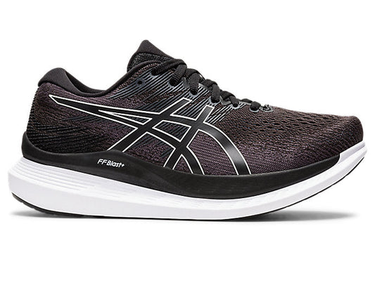 Women's Asics Glideride 3, Black/White, 9 B Medium