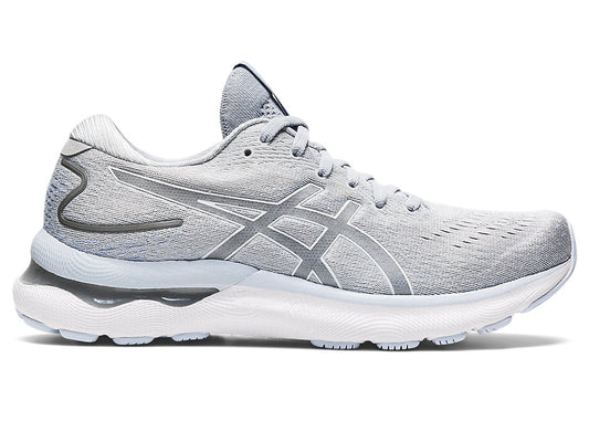 Women's Asics Gel-Nimbus 24, Piedmont Grey/White, 11.5 B Medium