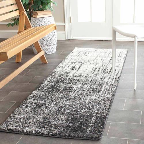 Safavieh Retro Elsie Abstract Runner Rug, Black/Light Grey, 2'3*7'