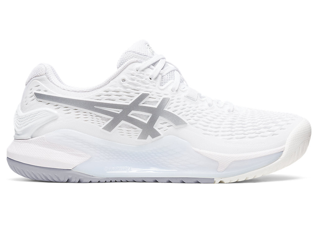 Women's Asics Gel-Resolution 9, White/Pure Silver, 11.5 B Medium