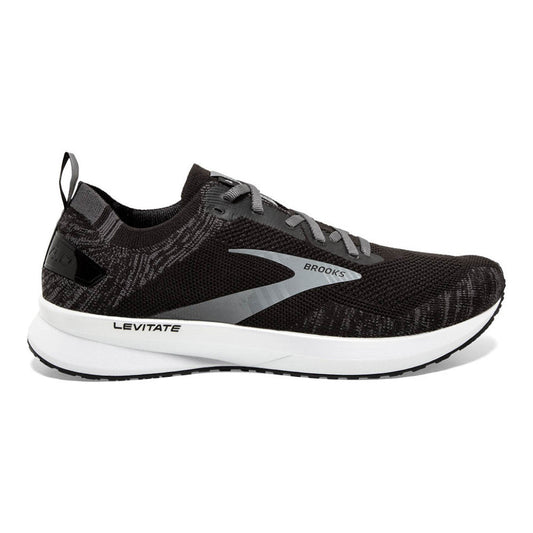 Men's Brooks Levitate 4, Black/Blackened Pearl/White, 12.5 D Medium