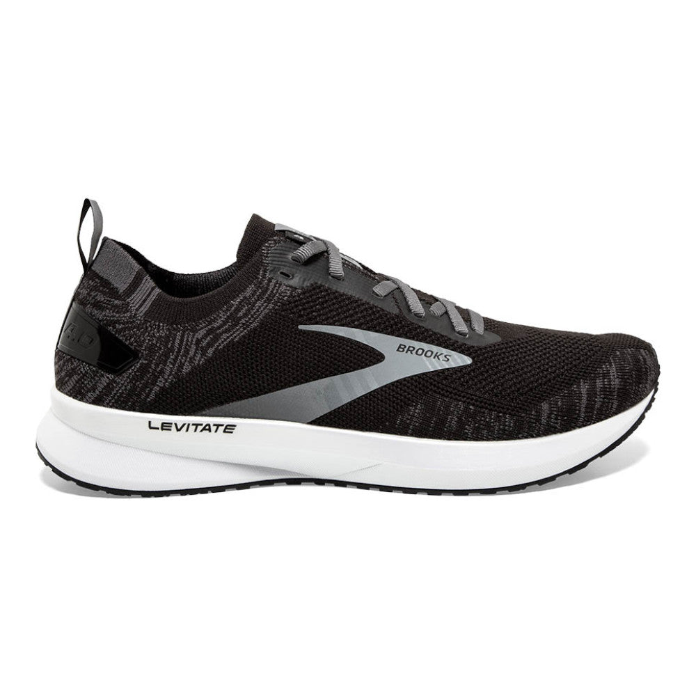 Men's Brooks Levitate 4, Black/Blackened Pearl/White, 10.5 D Medium