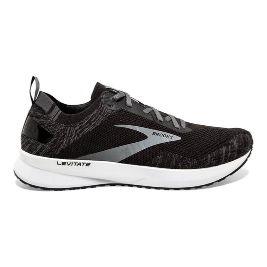 Men's Brooks Levitate 4, Black/Blackened Pearl/White, 12 D Medium