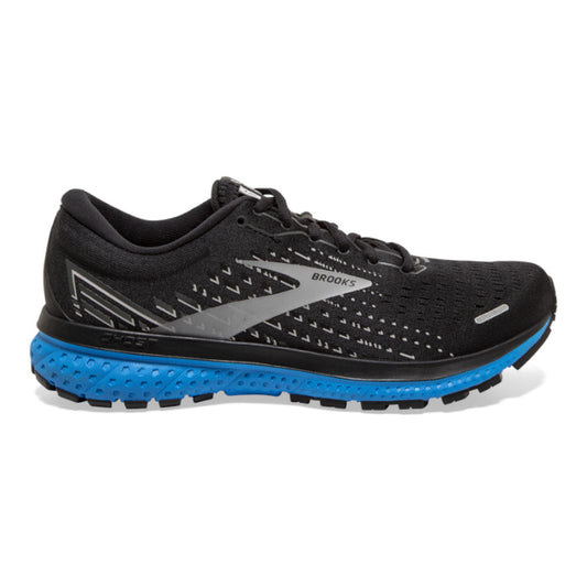 Men's Brooks Ghost 13, Black/Grey/Blue, 8 D Medium