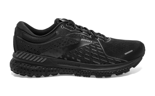 Men's Brooks Adrenaline GTS 21, Black/Black, 8.5 Medium D Medium