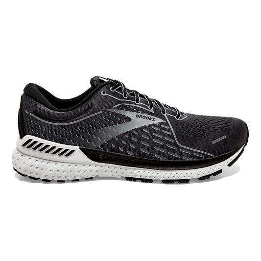 Men's Brooks Adrenaline GTS 21, Grey/Black, 12.5 D Medium