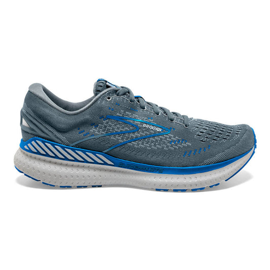 Men's Brooks Glycerin GTS 19, Quarry/Grey/Dark Blue, 9.5 D Medium