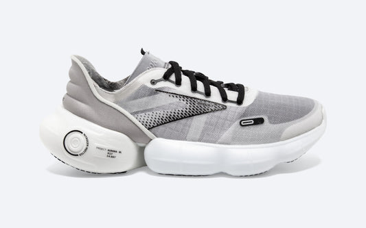 Men's Brooks Aurora, White/Alloy/Black, 10.5 D Medium