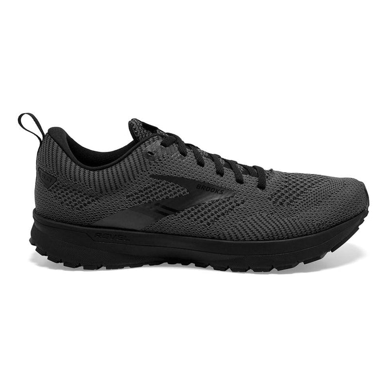Men's Brooks Revel 5, Black/Ebony/Black, 13 D Medium