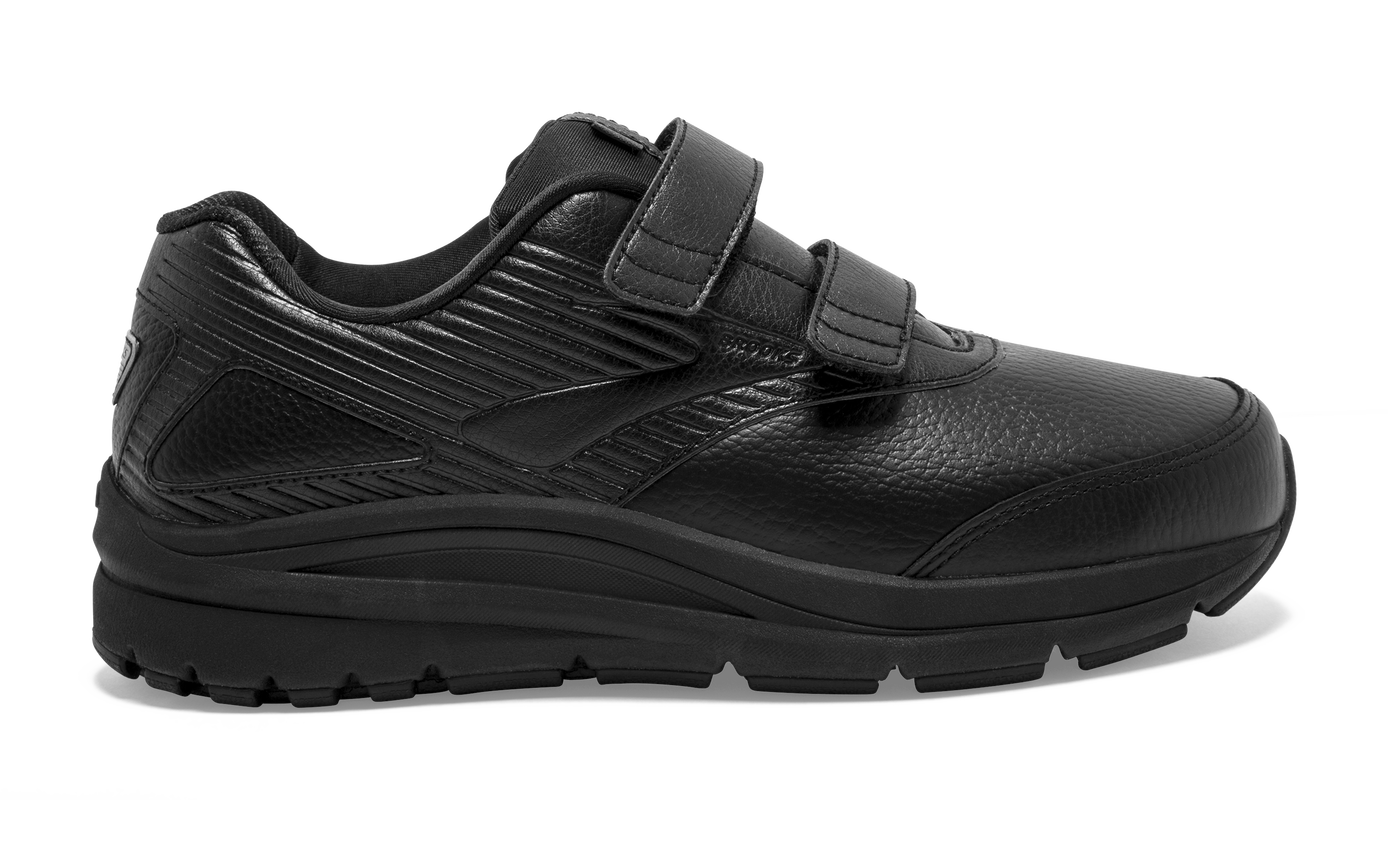 Men's Brooks Addiction Walker V-Strap, Black/Black, 10.5 D Medium