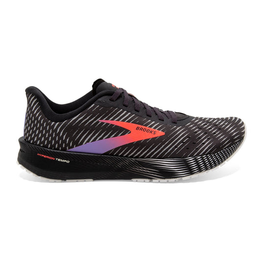 Women's Brooks Hyperion Tempo, Black/Coral/Purple, 8 B Medium