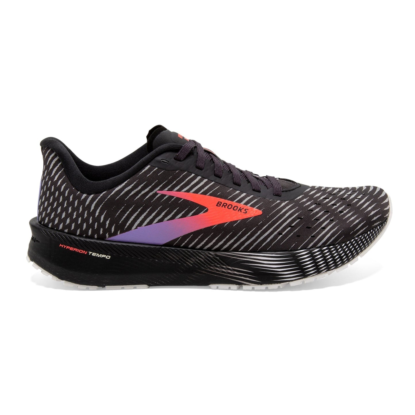 Women's Brooks Hyperion Tempo, Black/Coral/Purple, 9 B Medium