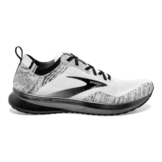 Women's Brooks Levitate 4, White/Black, 6 B Medium