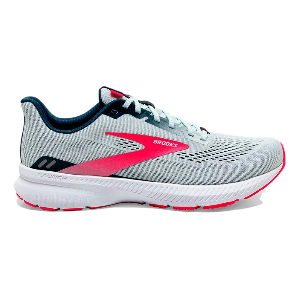 Women's Brooks Launch 8, Ice Flow/Navy/Pink, 7.5 B Medium