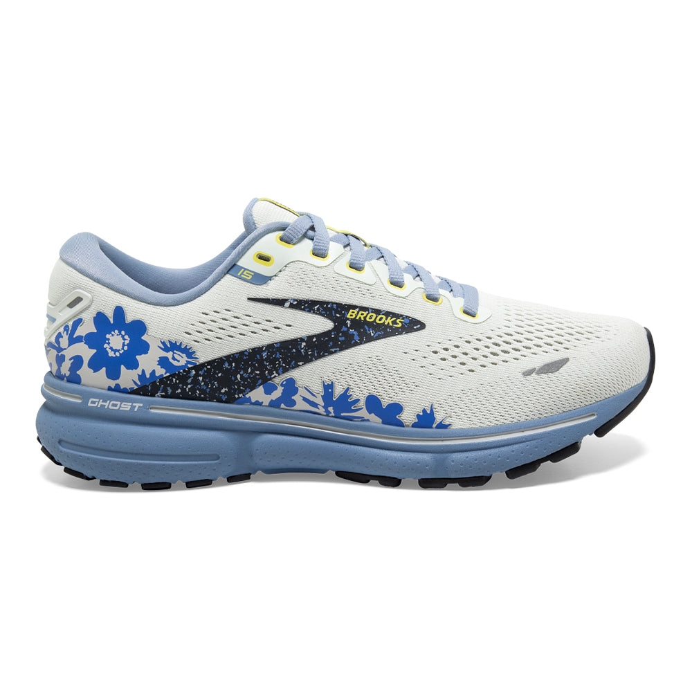Women's Brooks Ghost 15, Ice/Rain/Ebony, 11.5 B Medium
