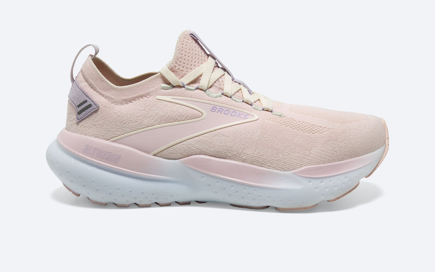 Women's Brooks Glycerin StealthFit 21, Pink/Marshmallow/Orchid, 9 B Medium