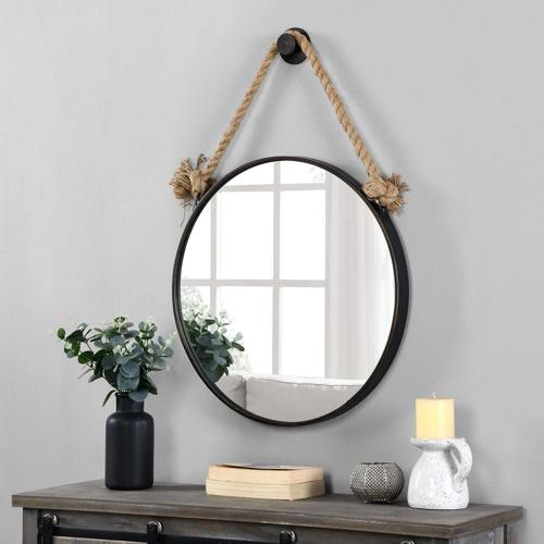 FirsTime and Co. Bronze Dockline Wall Mirror, Coastal, Round, 22 x 2 x 33.5 in