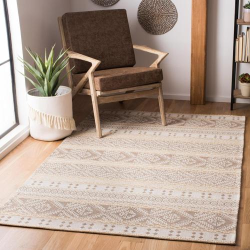 SAFAVIEH Augustine Willoughby Southwestern Area Rug, Taupe/Cream, 5'*7'7
