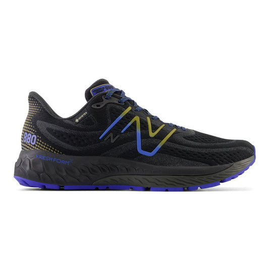 Men's New Balance Fresh Foam X 880v12 GTX, Black/Marine Blue, 9.5 2E Wide