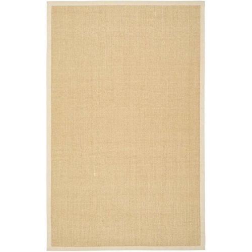 SAFAVIEH Natural Fiber Forrester Border Sisal Area Rug, Maize/Wheat, 2'6*4'